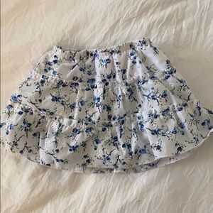 Blue and white baby skirt